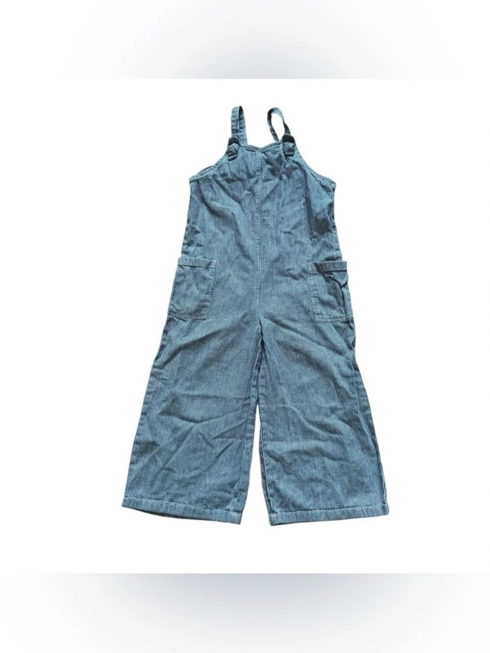 Old Navy Striped Wide-Leg Overalls Cotton Toddler Girls 4T